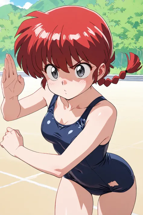 (masterpiece), (best quality), (8K), (good anatomy), (perfect anatomy), (nice hand), (perfect hand),Break 、, 

anime coloring, ranma-chan, ranma 1/2, very aesthetic, best quality, intricate,nsfw, 1 girl, red hair, grey eyes,  breasts, 1girl, cute, petite,
...