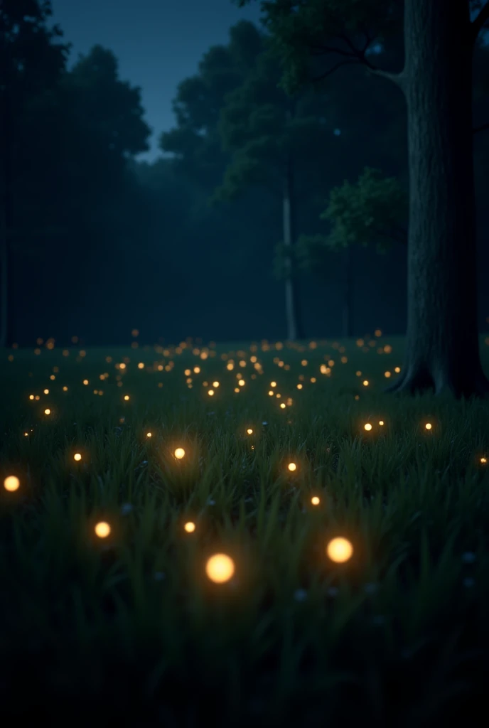 Background with fireflies 