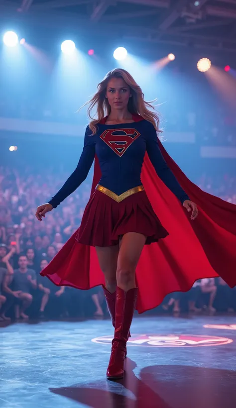 Super girl dance in a stage