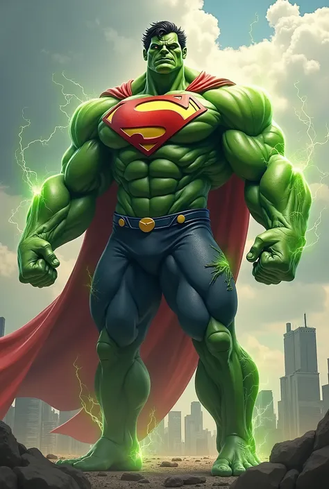 Superman and Hulk fusion 