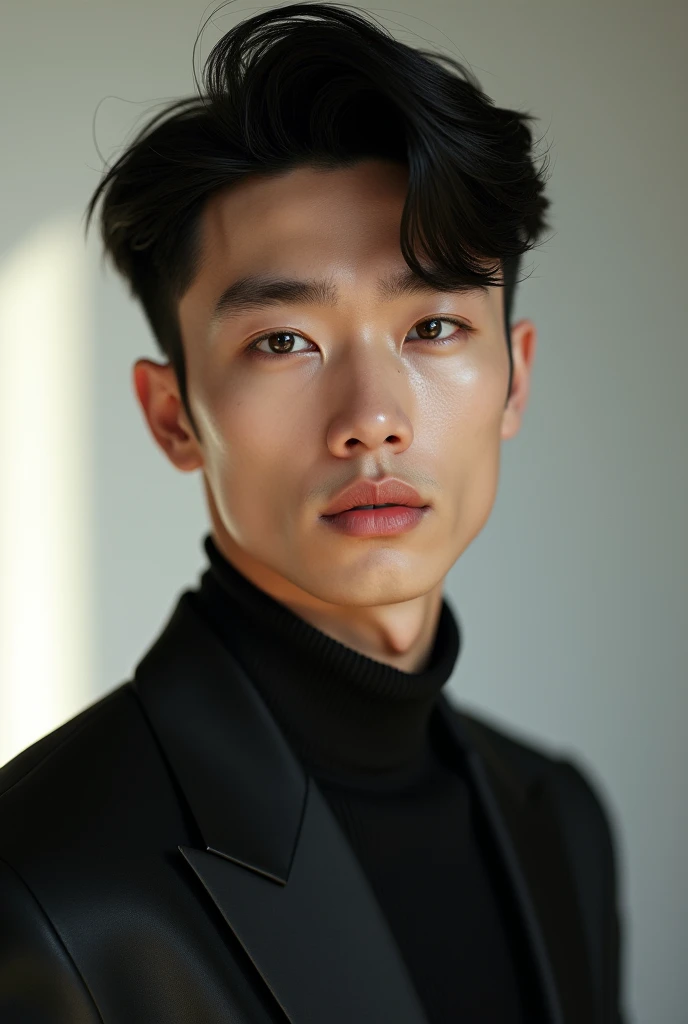 Create an ai-generated  image of a young asia male model