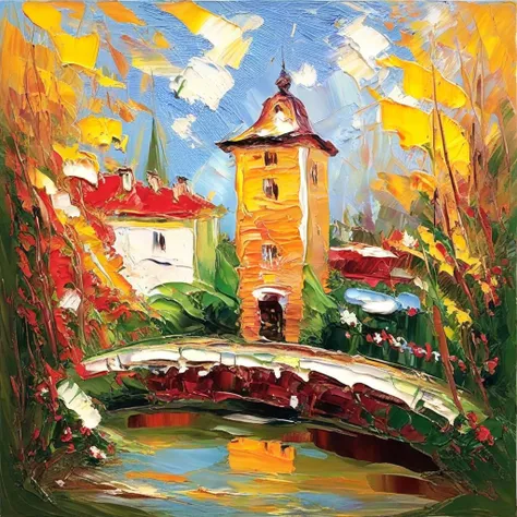 Moulin, very thick Impasto, impressionism