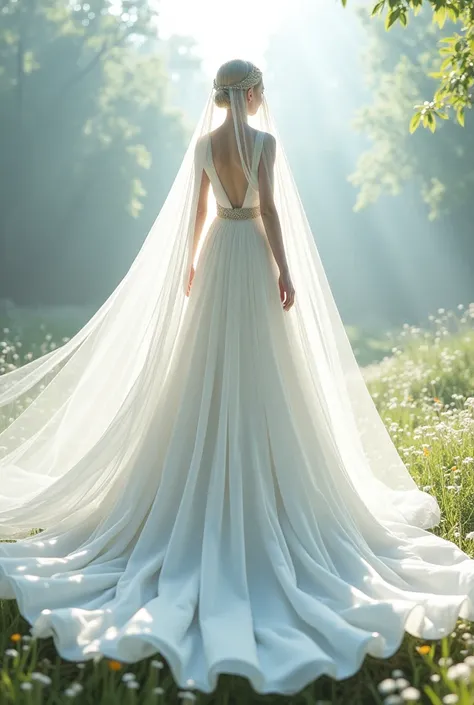 Long white gown