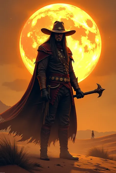 Veyrak  " The Scourge of the Sun " ( Shadow Wizard of the American Wild West )
Veyrak  nasceu sob o sol escaldante de Enzared,  son of a storm chaser and a renegade priestess .  Since hood ,  showed an unusual affinity for shadows ,  a contrast bizarre in ...