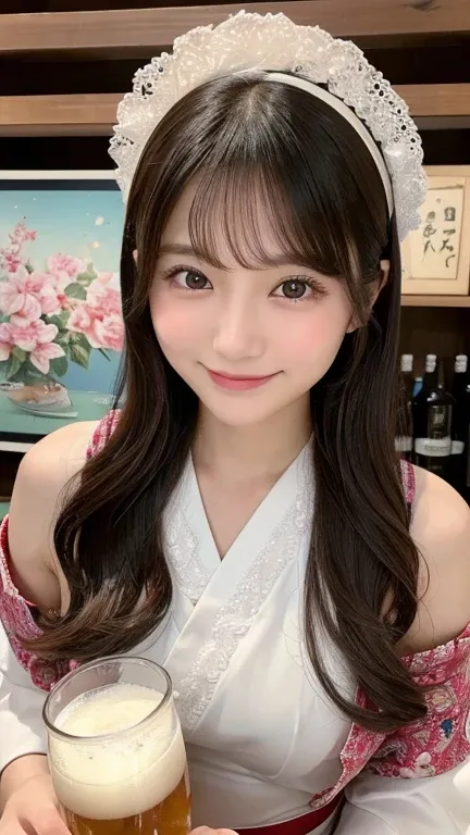 (   top quality ,8K quality, Masterpiece:1.3,),(    Ultra High Resolution :1.3,reality:1.4,      original photo    :1.2),(   very detailed :1.2,  GLOSY GLOSY SKIN    ,Delicate skin:1.1),( Detailed Color,   perfect human body  ,   caustics), (Japanese beer ...