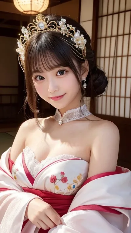 (   top quality ,8K quality, Masterpiece:1.3,),(    Ultra High Resolution :1.3,reality:1.4,      original photo    :1.2),(   very detailed :1.2,  GLOSY GLOSY SKIN    ,Delicate skin:1.1),( Detailed Color,   perfect human body  ,   caustics), (日本のPrincess), ...