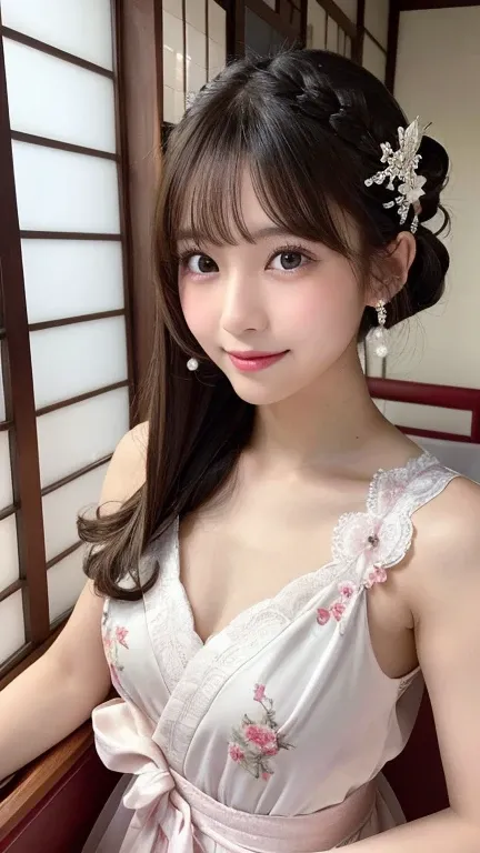 (   top quality ,8K quality, Masterpiece:1.3,),(    Ultra High Resolution :1.3,reality:1.4,      original photo    :1.2),(   very detailed :1.2,  GLOSY GLOSY SKIN    ,Delicate skin:1.1),( Detailed Color,   perfect human body  ,   caustics), (日本のPrincess), ...