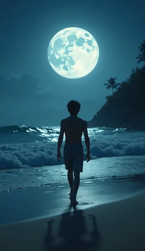  A full moon night , Juan,  a curious young man , decides to disobey the warnings of the town's elders and goes to the beach