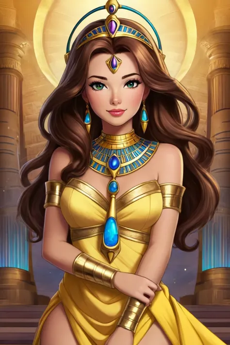 Princess Belle as an Egyptian goddess
