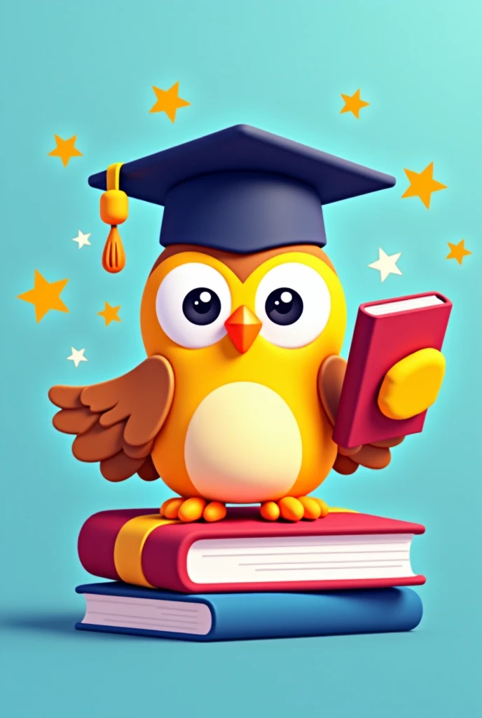 App Icon & Splash Screen**  
**App Icon:**  
- **Design:** A cartoon owl wearing a graduation cap, holding a book, surrounded by stars and pencils.  
- **Colors:** Bright primary colors (yellow, blue, red) to attract attention.  
create a user interface fo...