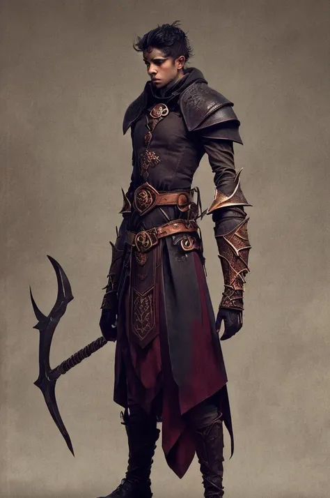 dark aesthetic, fantasy wear, mage, male, fae, forest, armor, staff,