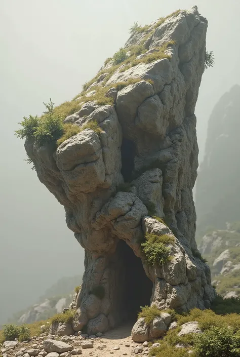 a detailed ancient mossy rocky cliff,3d render,high quality,photorealistic,octane render,unreal engine,realistic textures,physically based rendering,highly detailed rock,moss, 3d prop game dev, bwithe backdrop.