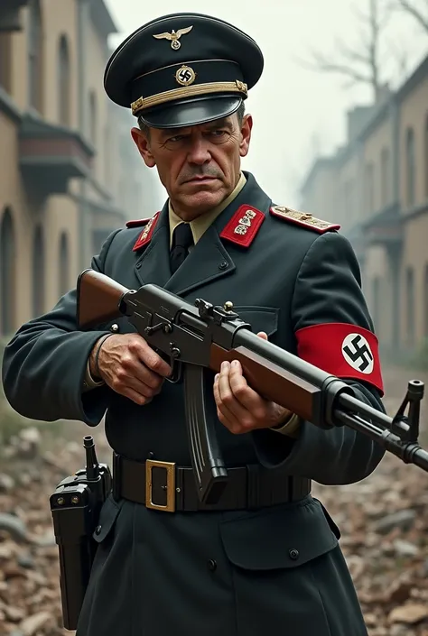 A Nazi man from World War II used a German weapon