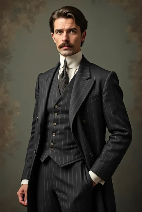 a British man named Sir William Keenald Jr. Wearing a 1910 cinema suit