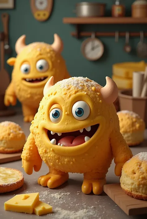 Cheese scone monsters