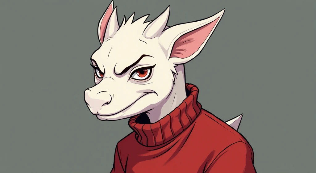 Prompts
Make a white-skinned demon who wears a red sweater and has it done in Cartoon style. And also that it has half-large eyebrows and that it has white numbers, And may he be calm and have a sharp tooth in his mouth.