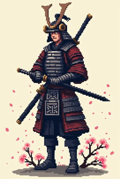 Crie um sprite de ronin em 32px