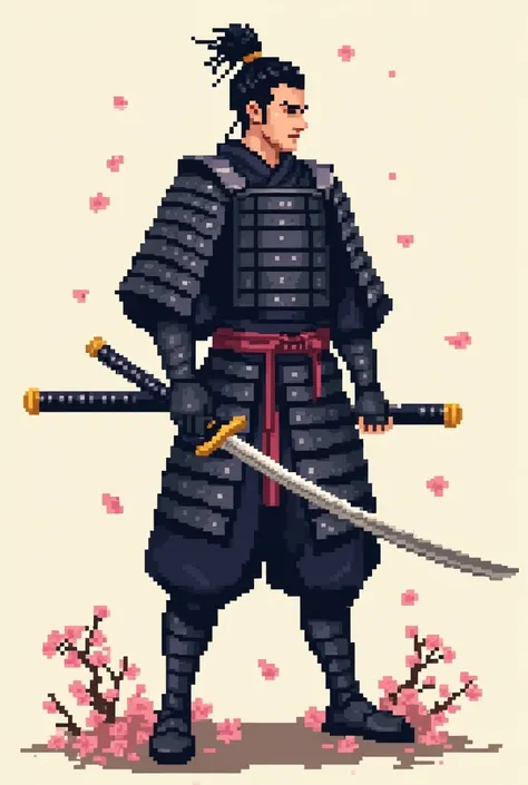 Crie um sprite de ronin em 32px