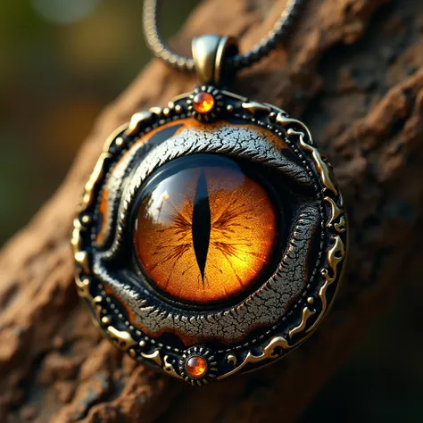 Pendant in a form of an eye of a tiger