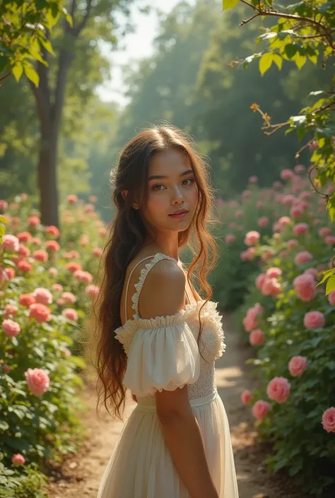 Beautiful girl in a garden 