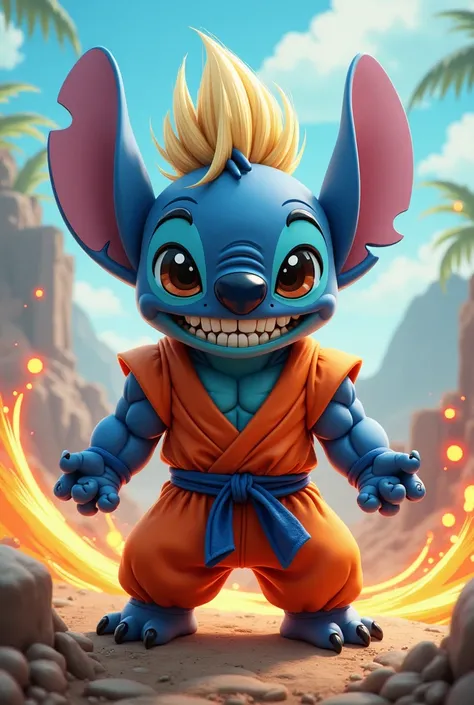 Stitch with Songoku