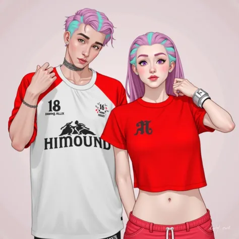 "A highly detailed digital illustration of a stylish streetwear character inspired by FiveM Thailand server. The character wears an oversized graphic t-shirt, cargo pants, and high-top sneakers. Hair is vibrant and trendy, styled in a modern urban way. The...