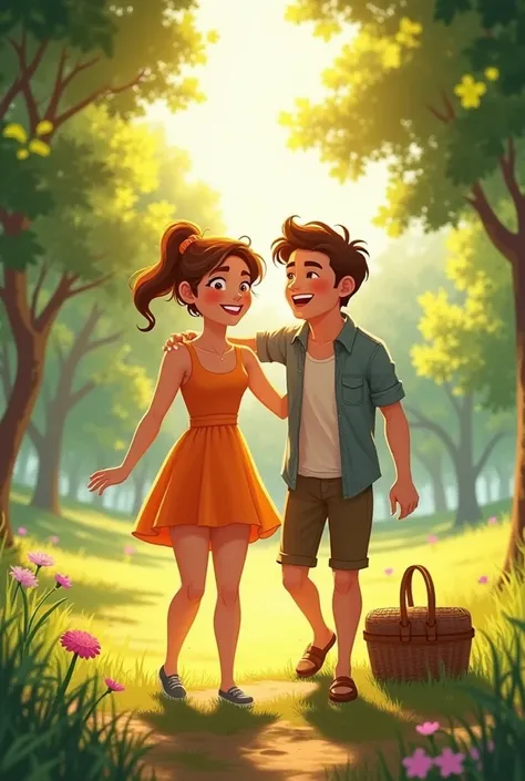 Scenario 1: The Fairytale Beginning
Description: A vibrant, sun-drenched park. Elara and Ethan, young and carefree, are laughing, their arms intertwined. Elara is wearing a bright sundress, Ethan a casual shirt. The overall feeling is one of joy, lightness...