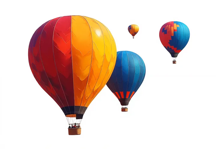 colorful colors(Red ,yellow,abstracts,Blue,orange, etc.) with contrasting colors that combine like a patchwork. Hot air balloons floating in Cappadocia . colorful patterns , The hot air balloon is designed with smooth lines and geometric shapes, giving it ...
