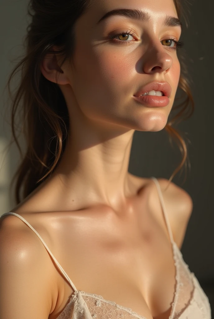 live-action、only Cleavage and neck、woman、Bright body、 high resolution, accurate, 最 high quality,  detail,  High Definition Model, 高い detail,  high quality,  textured skin, 