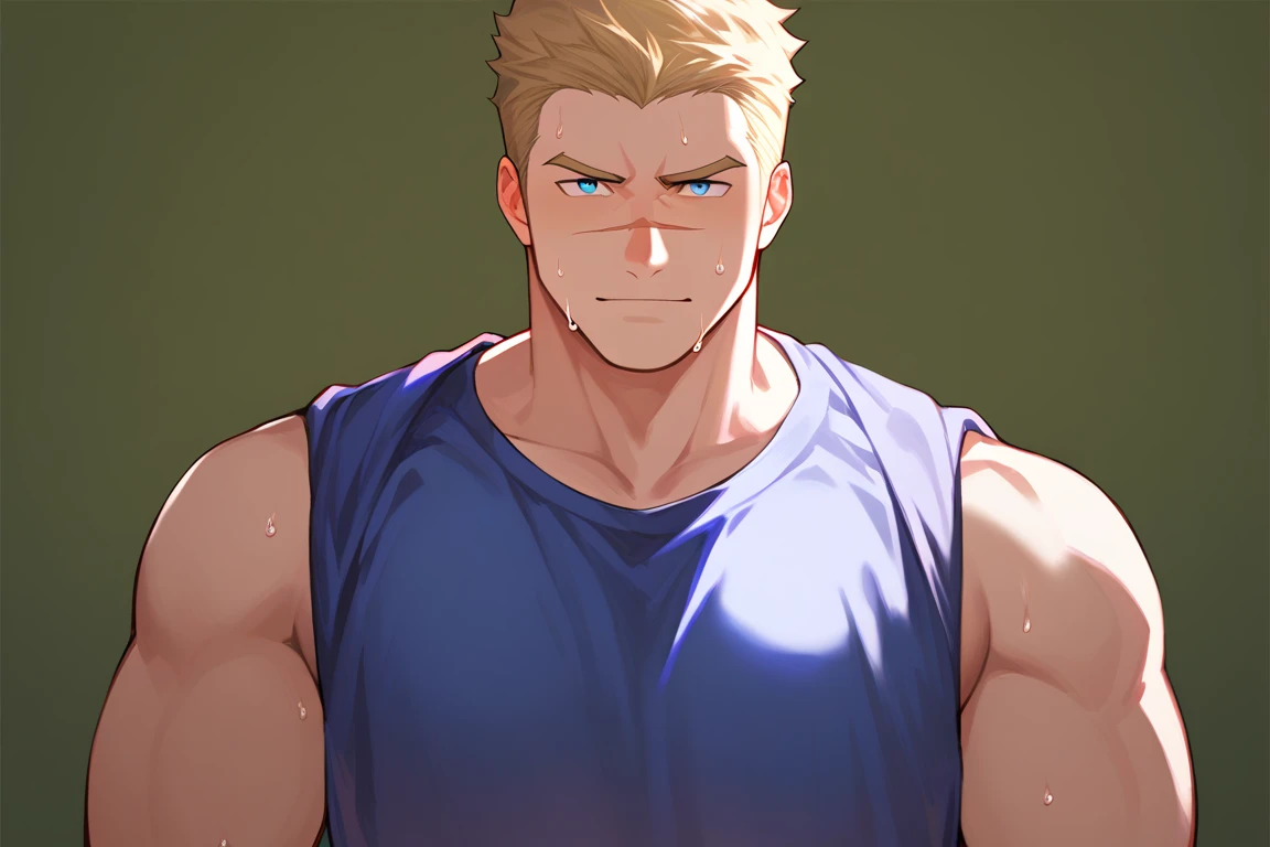 cowboy_shot, nsfw, 8k, highres, masterpiece, looking_at_viewer, 1boy, (height:180-185cm), mature_male, bara, muscular, athletic, (short_hair, blonde_hair, strong_jawline, scar_under_right_eye, blue_eyes), straight_nose, confident, energetic, medieval_knigh...