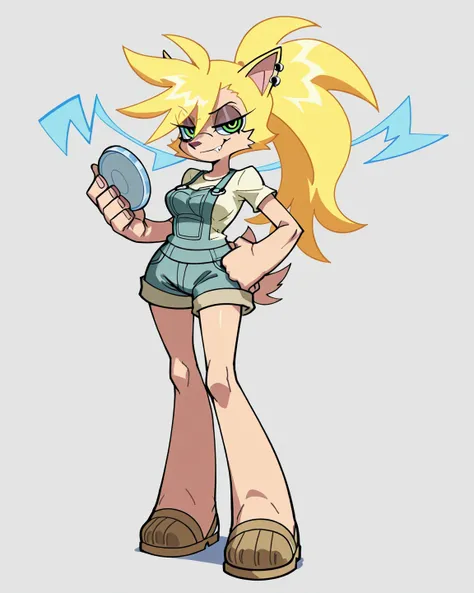 Art Style Adaptation: A “Panty & Stocking” / “Galbert” Reimagination
This character would be translated into the bold, exaggerated, and ultra-stylized aesthetic of Panty & Stocking with Garterbelt while incorporating the hyper-defined attitude-driven desig...