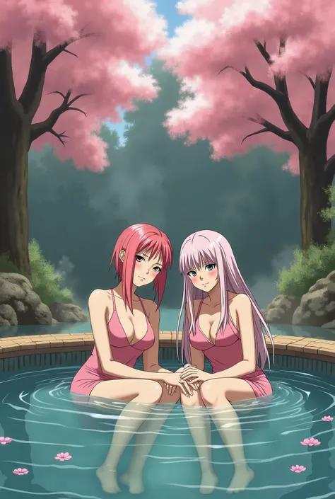 Sakura and Tsunade from Naruto in the bath