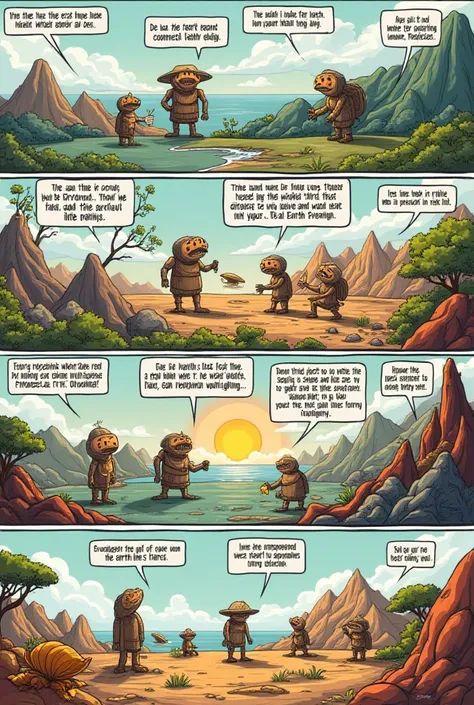 Comic strip about the geologic time scale 