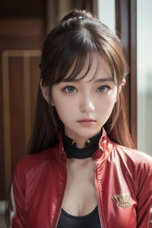 (8k,  top quality, Masterpiece:1.2),  ultra detail , Masterpiece,  Realistic Lighting ,Masterpiece,  top quality, Masterpiece,  Official Art, Extremely Fine CG Unity 8K Wallpaper ,  beautiful eyes in every detail  ,  light on face,  One Girl , Asuka, upper...