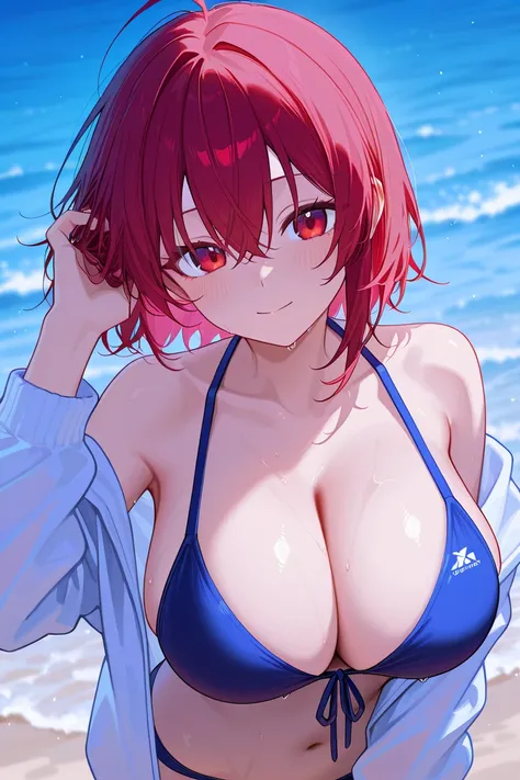  high resolution,  top quality,  High Definition Model,  big breasts,sea