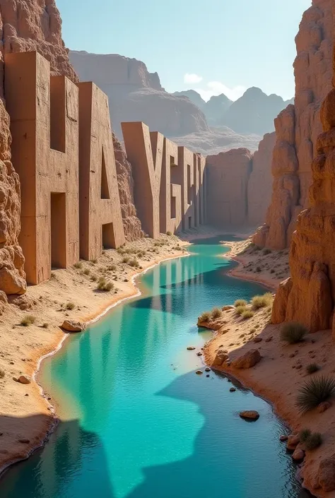 A crystal clear river in a desert a name help me ha yegar a 1000 will be a vendetta in stone letters