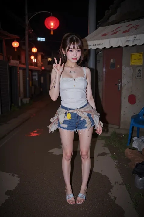 NSFW,
Realistic, photojournalism, documentary technique,
Hasselblad, 85mm Carl Zweiss lens, high resolution,
(full body visible :1.5),
The ground she is standing on is wet,
Looking at the camera and looking a little surprised,
Young Korean girl,
She is Ari...