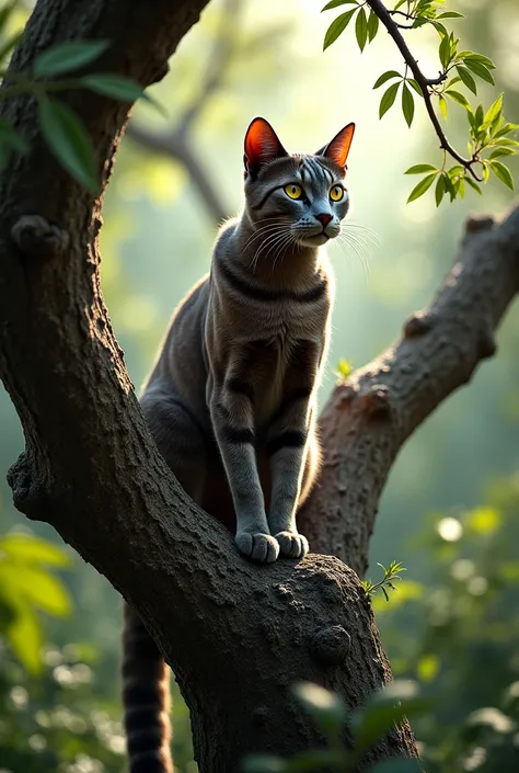 A cat on tree