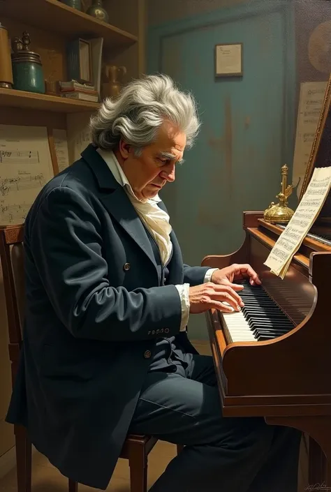 Beethoven Creating Music Without Sound