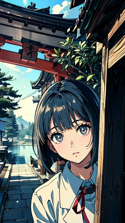 top masterpieces。best quality。(Japanese Anime Style CG:1.2)。super high definition。8k wallpaper。detailed。attention to beautiful details。Hues and overall tones are dark or cool。dynamic composition。shallow depth of field。The layout is a long shot。dynamic angl...