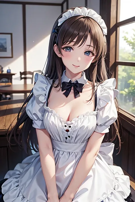  top quality, Masterpiece,  high resolution, original,  beautiful detailed eyes, very detailed,  perfect anatomy,( top quality、8k、32K、 Masterpiece、:1.2)  alone, cowboy shot、
  long hair,  、 Seductive Smile、 happy、Sparkling Eyes, (fine grain)、 very detailed...