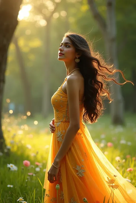 South Indian girl hot in sunshine dream dress at park