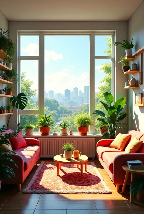 A cozy apartment in summer 