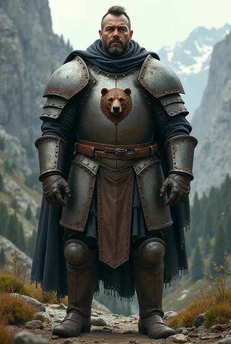 Common armor with metal bear logo on the chest