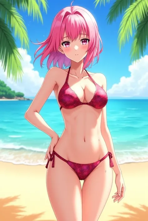 Zero Two in bikinis on the beach