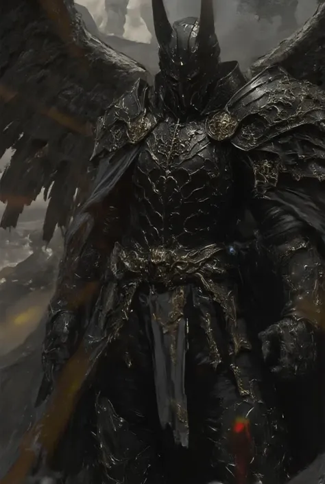 god in all grey dark gothic armor with a cape