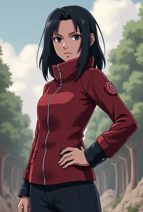 Sarada uchiha holding her hip