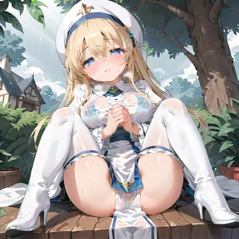 (masterpiece,beautiful,hughres,CG,8k,16k,best quality,high-resolution,detailed fingers,detailed hands,detailed legs,detailed eyes:1.5),anime,source anime,illustration,from front,(face focus:1.4),( 1girl ,cute girl,Alone,loli,Young:1.5),( It's raining,:1.4)...