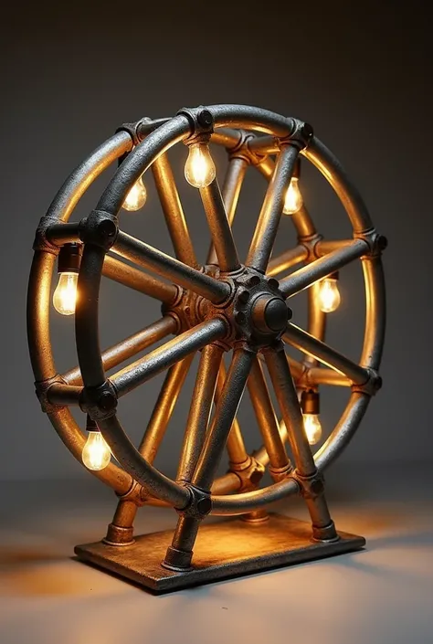 Pentagonal Ferris wheel lamp made of GI pipe