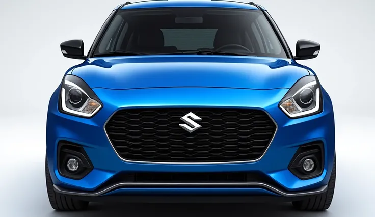 
Here’s a detailed prompt for generating the full front view of the 2026 Maruti Suzuki Swift:

"Create a full front view of the 2026 Maruti Suzuki Swift. The car should have a bold, aggressive front with a modern and sleek design. The wide, hexagonal grill...